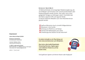 Vorschau - Arbeitsblätter - 24 Weihnachtslieder für Klavier und Keyboard | Noten und Audio-Tracks - Seite 1