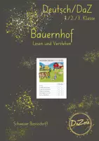Vorschau - Unterrichtsreihen - Lesen und Verstehen Wortschatz Bauernhof - Deckblatt