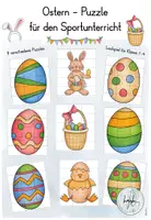 Vorschau - Spiele - Laufspiel - Osterpuzzle für den Sportunterricht - Ostern - Deckblatt