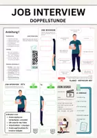 Vorschau - Stundenentwürfe - JOB INTERVIEW - Doppelstunde (direkt einsetzbar) - Deckblatt