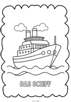 Vorschau - Arbeitsblätter - 18 Ausmalbilder Fahrzeuge – Mit Fahrzeugnamen und Artikel zum Lernen und Gestalten (DaF/DaZ) - Seite 2