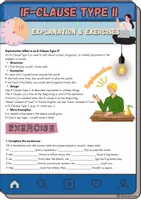 Vorschau - Arbeitsblätter - If-Clauses Type 2 Explanation & Exercises - Deckblatt