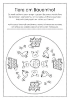 Vorschau - Mal- und Bastelvorlagen - Tiere am Bauernhof Mandala - Seite 2