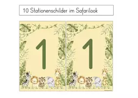 Vorschau - Stationenlernen - Stationskarten im Safarilook - Seite 2