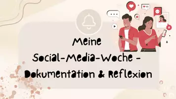 Vorschau - Arbeitsblätter - Meine Social-Media-Woche - Dokumentation & Reflexion - Deckblatt