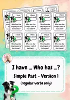 Vorschau - Spiele - I have ... Who has ...? Simple Past (Version 1) - Deckblatt