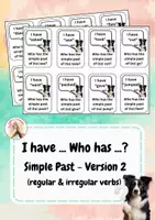 Vorschau - Spiele - I have ... Who has ...? Simple Past Mixed (Version 2) - Deckblatt
