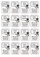 Vorschau - Spiele - I have ... Who has ...? Simple Past Mixed (Version 2) - Seite 1