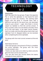 Vorschau - Spiele - A-Z Game- Technology Vocabulary for A2-B1 levels - Seite 1