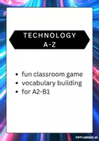 Vorschau - Spiele - A-Z Game- Technology Vocabulary for A2-B1 levels - Deckblatt