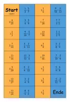 Vorschau - Spiele - Domino (Brüche dividieren) 3 Niveaustufen - Seite 1