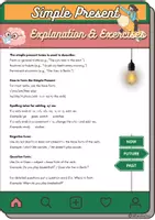 Vorschau - Arbeitsblätter - Simple Present - Erklärung & Aufgaben - Deckblatt