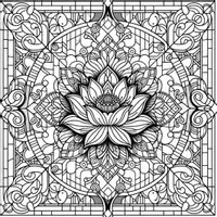 Aperçu - Matériel pour travaux manuels / dessin - Fleurs en vitrail coloriages (49 modèles à colorier) - Page 3
