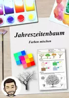 Vorschau - Unterrichtsreihen - Kunst Jahreszeitenbaum Farbkreis - Deckblatt