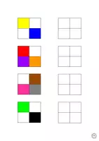 Vista previa - Hojas de trabajo - Cuadrículas de colores - orientación espacial - página 2
