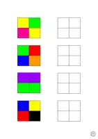 Vista previa - Hojas de trabajo - Cuadrículas de colores - orientación espacial - página 3