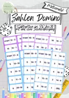 Vorschau - Fördermaterial/Inklusion - Zahlen Domino -Subtraktion ZR 20 mit/ohne Zehnerübergang - Deckblatt