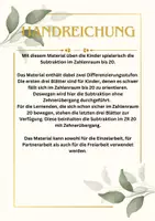 Vorschau - Fördermaterial/Inklusion - Zahlen Domino -Subtraktion ZR 20 mit/ohne Zehnerübergang - Seite 2