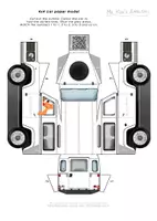 Vorschau - Arbeitsblätter - Britischer Auto 4x4 Bastel Modelle zu ausmalen. - Deckblatt