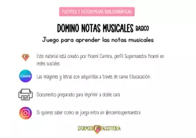 Vista previa - Juegos / Gamificación - DOMINÓ de notas musicales nivel básico - página 2