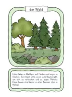 Vorschau - Stationenlernen - Waldtiere Tafelkarten und Zuordnungstext - Seite 1