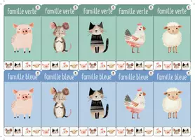 Aperçu - Apprentissages en autonomie - Jeu des 7 Familles Simplifié LA FERME - Page 1
