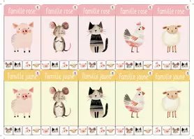 Aperçu - Apprentissages en autonomie - Jeu des 7 Familles Simplifié LA FERME - Page 3