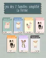 Aperçu - Apprentissages en autonomie - Jeu des 7 Familles Simplifié LA FERME - Page de couverture