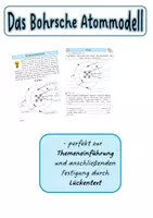 Vorschau - Arbeitsblätter - Das Bohrsche Atommodell - Deckblatt