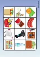 Vorschau - Mal- und Bastelvorlagen - Wortschatz Bingo - im Supermarkt (Klasse 1 und 2) - Seite 3
