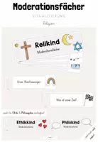 Vorschau - Merkblätter - Religion: Moderation/ Moderationsfächer für den Stundenverlauf (auch für Ethik & Philosophie!) - Deckblatt