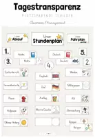 Vorschau - Poster - Tagestransparenz/Tagesplan: Platzsparender Stundenplan (beige) - Deckblatt
