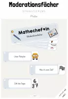 Vorschau - Merkblätter - Mathe: Moderation/ Moderationsfächer für den Stundenverlauf (Kl.1-4) - Deckblatt