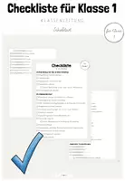 Vorschau - Anderer Materialtyp - Einschulung: Checkliste für Klasse 1/ Klassenleitung neues Schuljahr/ Schulstart - Deckblatt