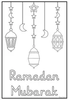 Vorschau - Arbeitsblätter - Ramadan Mubarak / Ramadan Kareem Ausmalbilder für Kinder - Seite 1