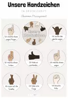 Vorschau - Poster - Classroom-Management: Unsere Handzeichen (2024 Version - Druckschrift) - Deckblatt