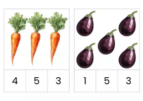 Vorschau - Spiele - Zahlen-Spiel Obst & Gemüse | Zahlen 1–10 für Kindergarten & Vorschule - Seite 3