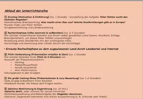 Vorschau - Unterrichtsreihen - Musikalische Europareise - Europa sucht den Megastar - Seite 3