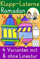 Vorschau - Mal- und Bastelvorlagen - Ramadan Laterne Bastelvorlage & Schreibanlass Grundschule - Deckblatt