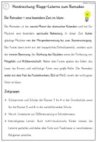 Vorschau - Mal- und Bastelvorlagen - Ramadan Laterne Bastelvorlage & Schreibanlass Grundschule - Seite 1