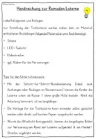 Vorschau - Arbeitsblätter - Ramadan Deko basteln / Tischlaterne Bastelvorlage - Seite 1