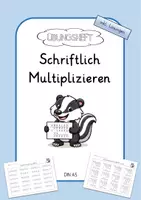 Vorschau - Arbeitsblätter - Schriftlich Multiplizieren - Übungsblätter - DIN A5 - Deckblatt