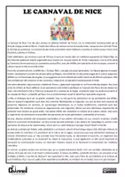 Aperçu - Feuilles d'exercices - LE CARNAVAL DE NICE – Compréhension écrite - Page 1