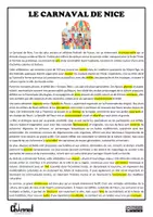 Aperçu - Feuilles d'exercices - LE CARNAVAL DE NICE – Compréhension écrite - Page 3