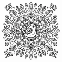 Aperçu - Matériel pour travaux manuels / dessin - Mandalas nature colorée coloriages (50 modèles à colorier) - Page de couverture