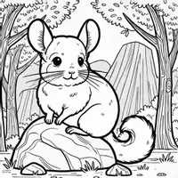 Aperçu - Matériel pour travaux manuels / dessin - Chinchillas coloriages (50 modèles à colorier) - Page 1