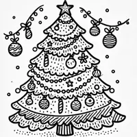 Aperçu - Matériel pour travaux manuels / dessin - Sapin de Noël coloriages (50 modèles à colorier) - Page 2