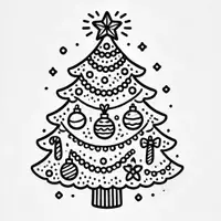 Aperçu - Matériel pour travaux manuels / dessin - Sapin de Noël coloriages (50 modèles à colorier) - Page 3