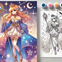 Aperçu - Matériel pour travaux manuels / dessin - Cosplay coloriages (50 modèles à colorier) - Page de couverture