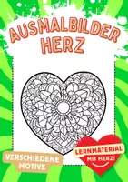 Vorschau - Mal- und Bastelvorlagen - Herz Ausmalbilder - Deckblatt